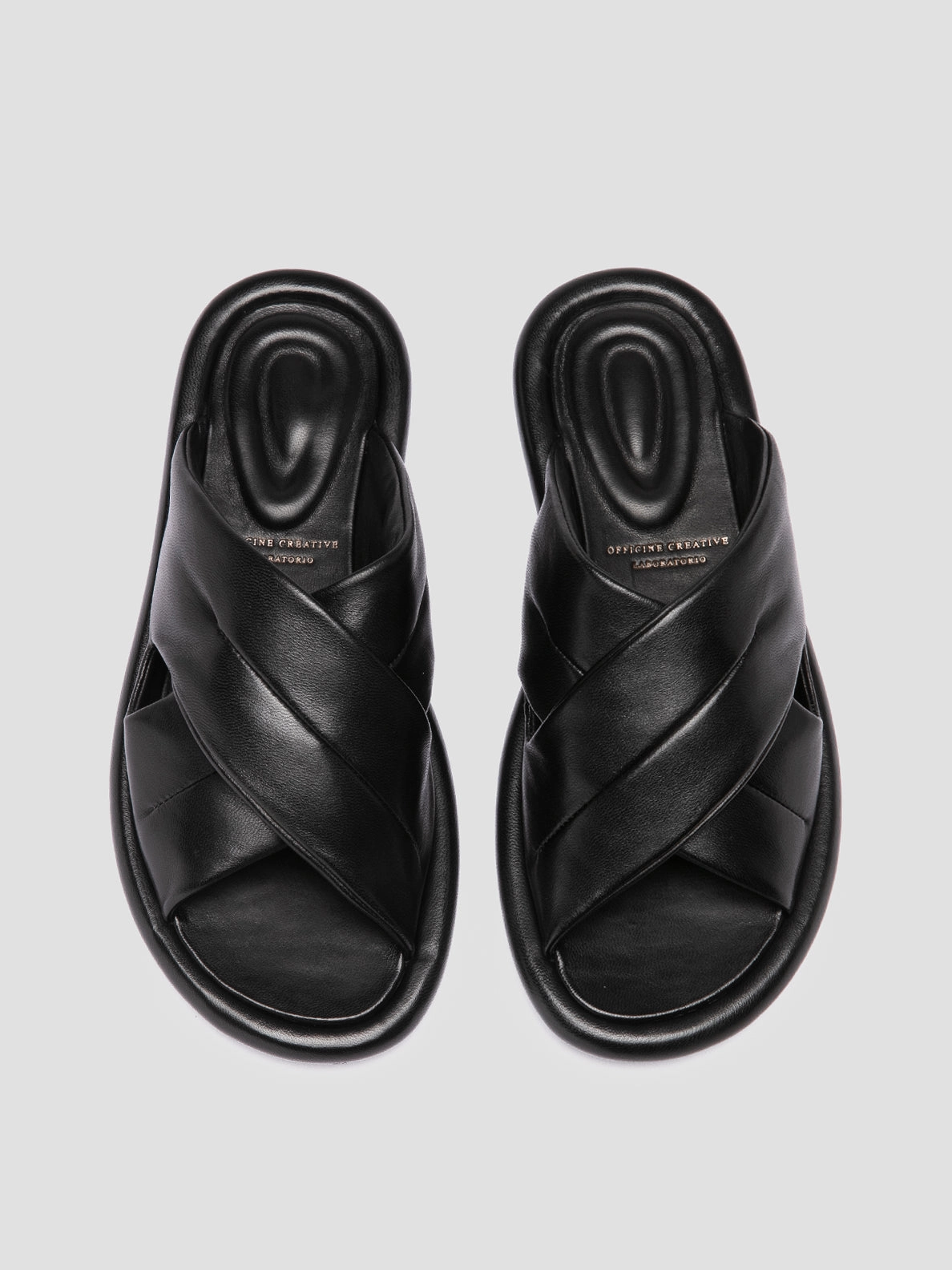 Elegant Shoes ESTENS 108 - Black Leather Slide