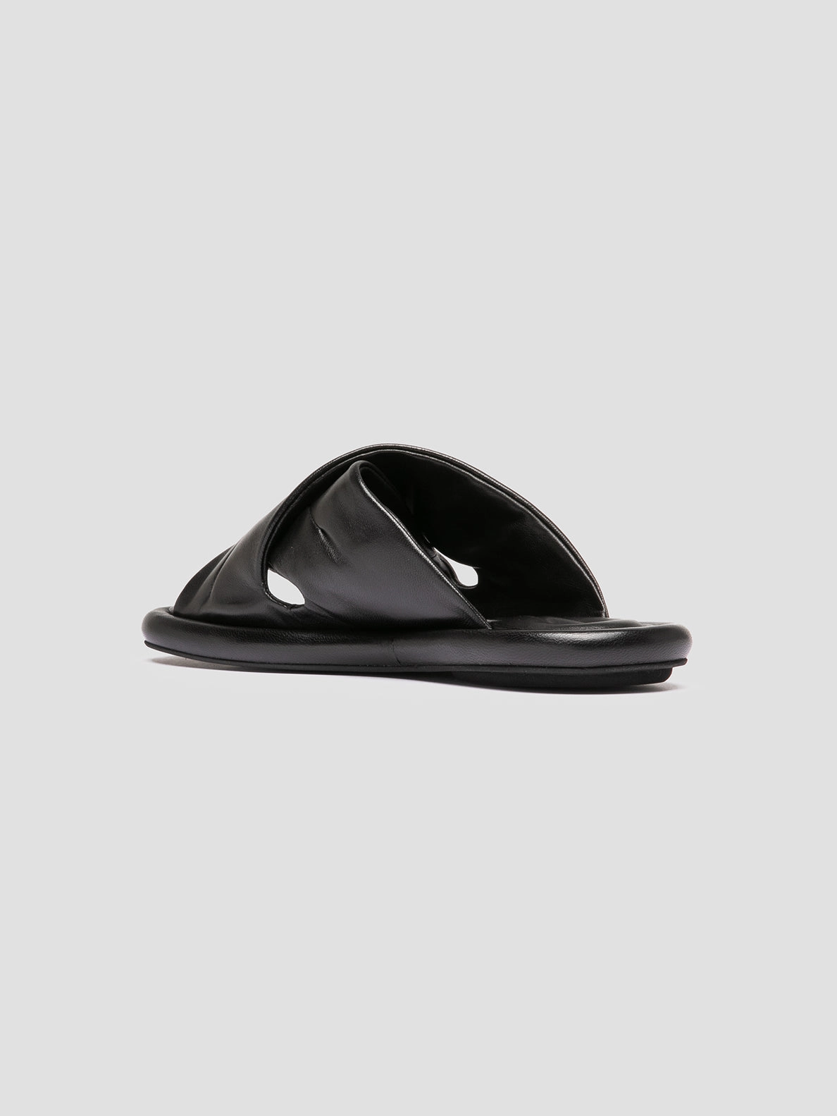 ESTENS 108 - Black Leather Slide All-day Comfort Shoes