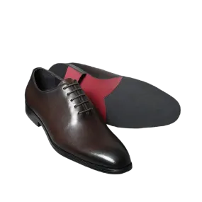 Rosso C1 -  A classic red bottom oxford leather shoes for men (whole cut) Clean Trim Designer Label