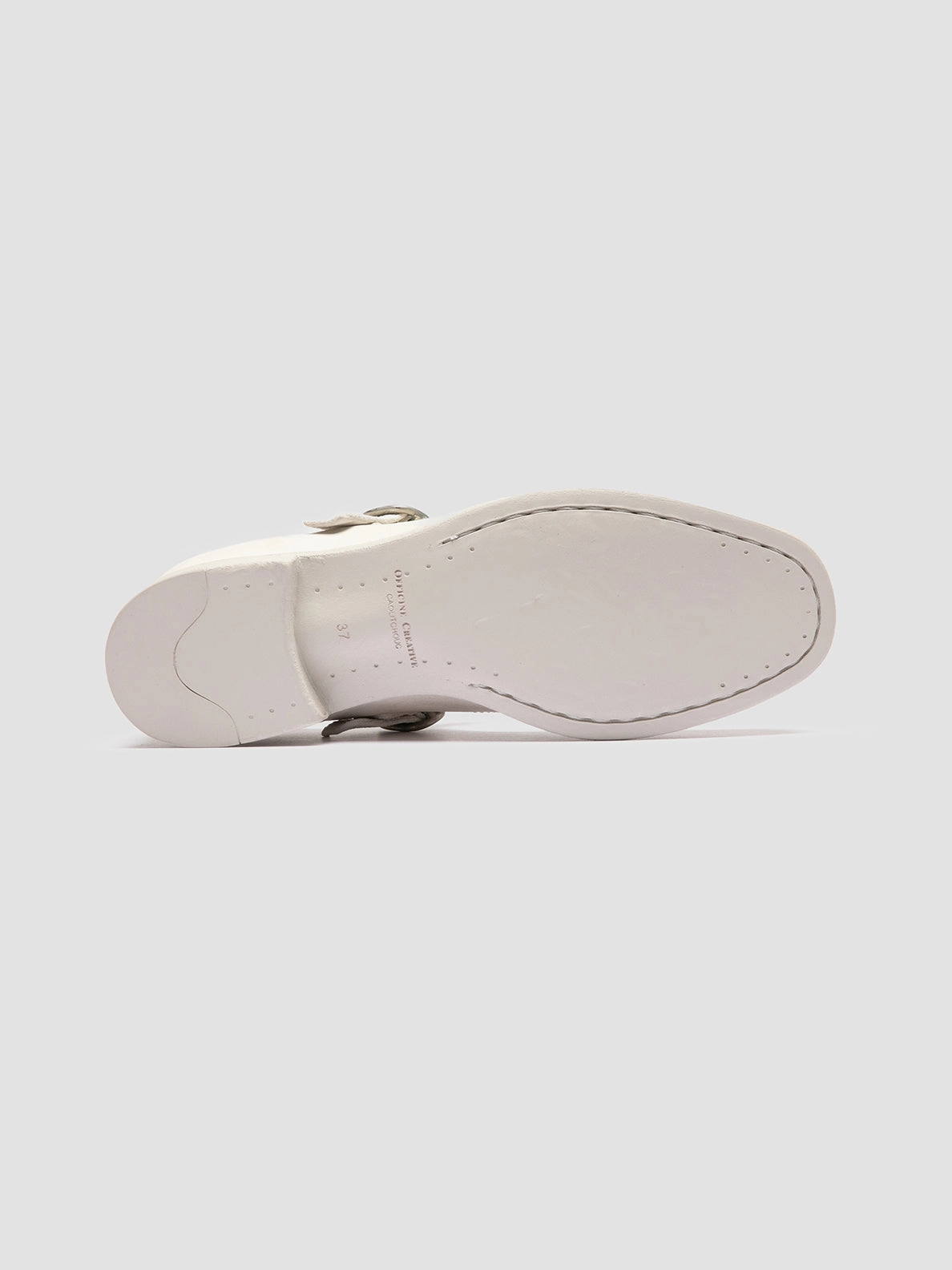 Soft ankle padding CALIXTE 080 - White Leather T-Bar Shoes