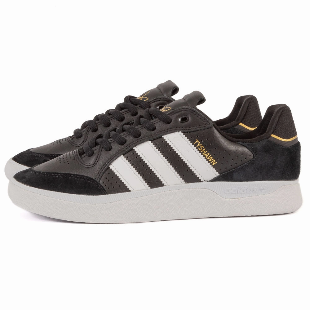 Adidas - Tyshawn Low (Black/White/Gold) simple design shoes