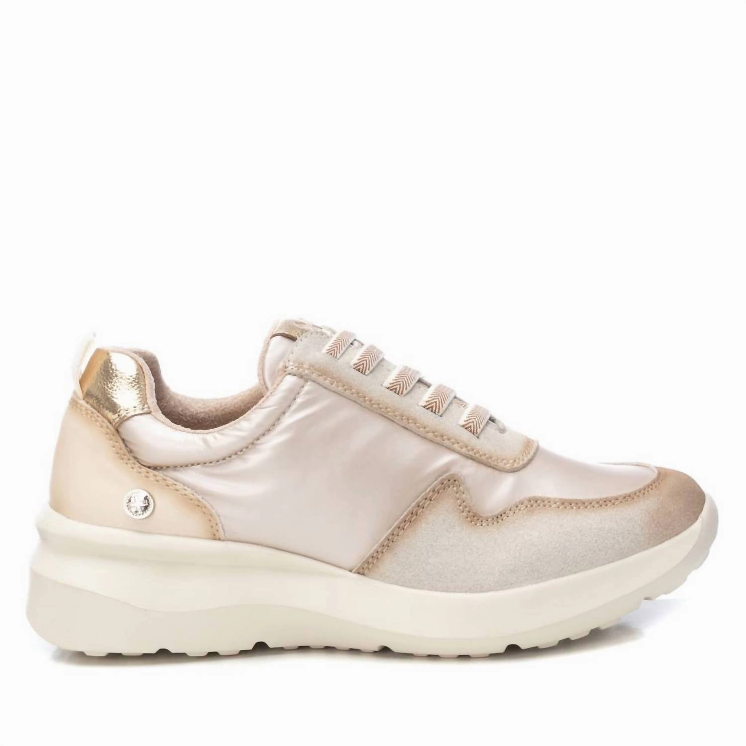 Women's Trainer Sneakers In Beige Stretch Step