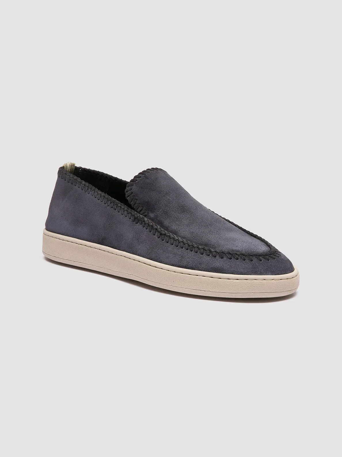 HERBIE 011 - Navy Suede Penny Loafers Durable Design Flex Flow
