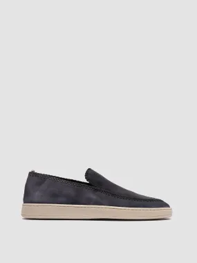HERBIE 011 - Navy Suede Penny Loafers Foot Strong