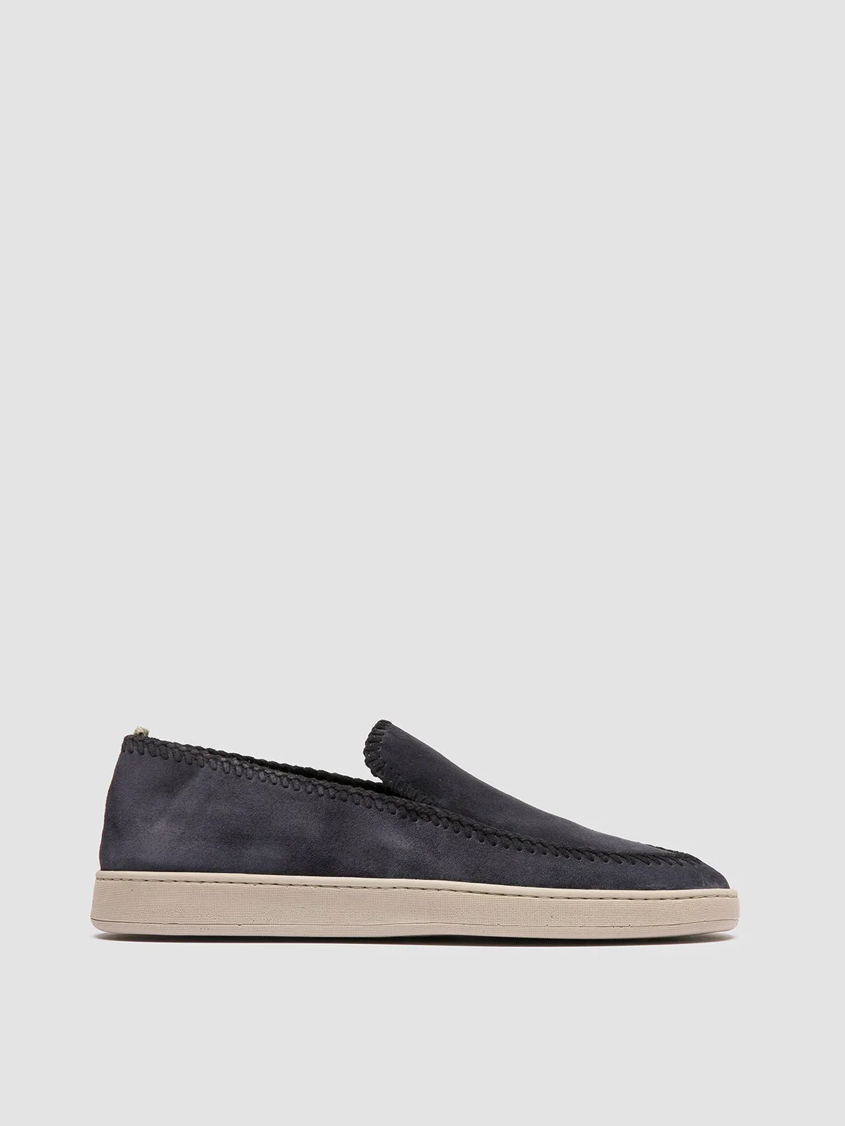 HERBIE 011 - Navy Suede Penny Loafers Foot Strong