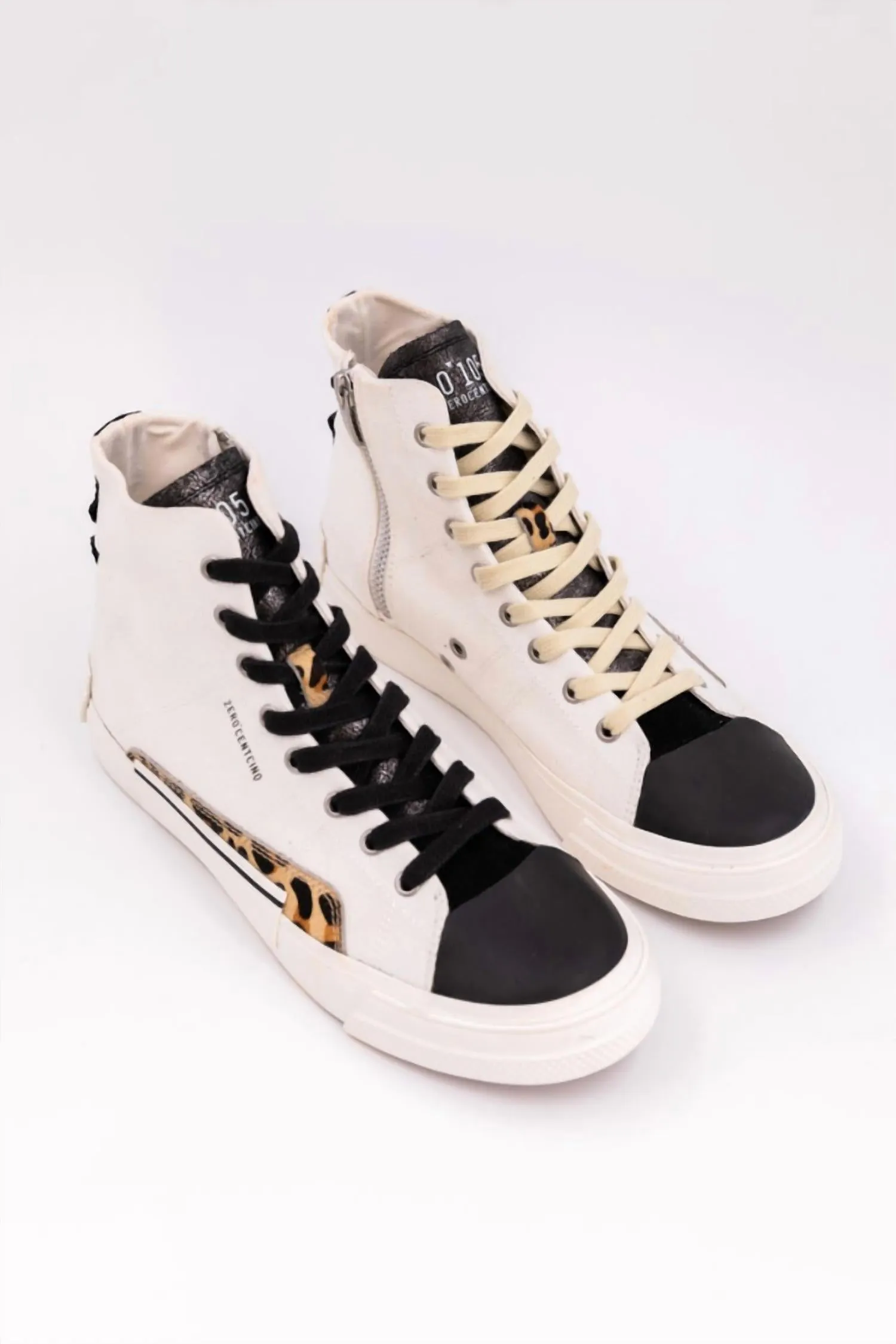 Lightweight Midsole Hi-Top Fox 1 Shoes In Black/white