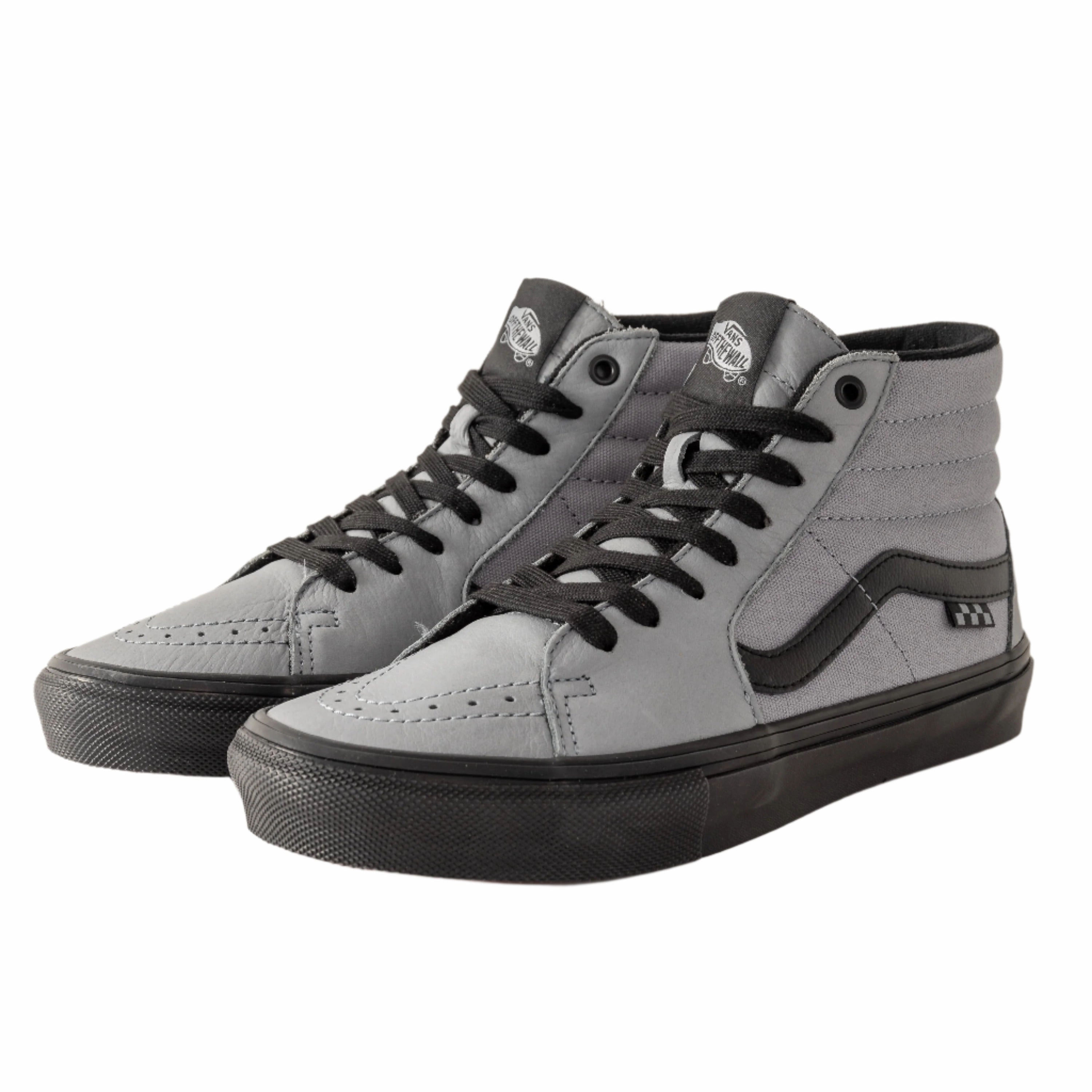 Vans - Skate Sk8-Hi (Nubuck Washed Blue/Black) *SALE leather shoes