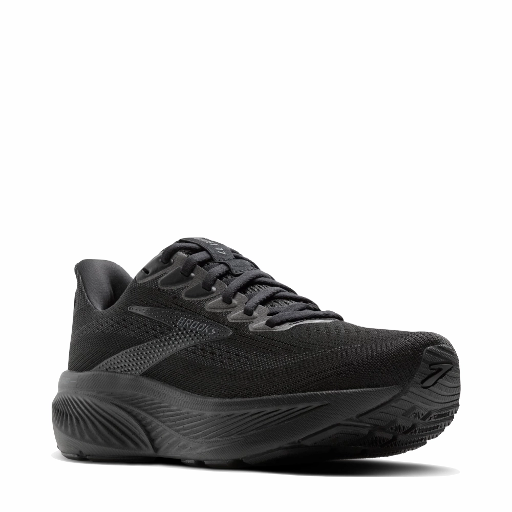 Non Marking Sole Brooks Women's Ghost 17 Sneaker in Black/Black/Ebony