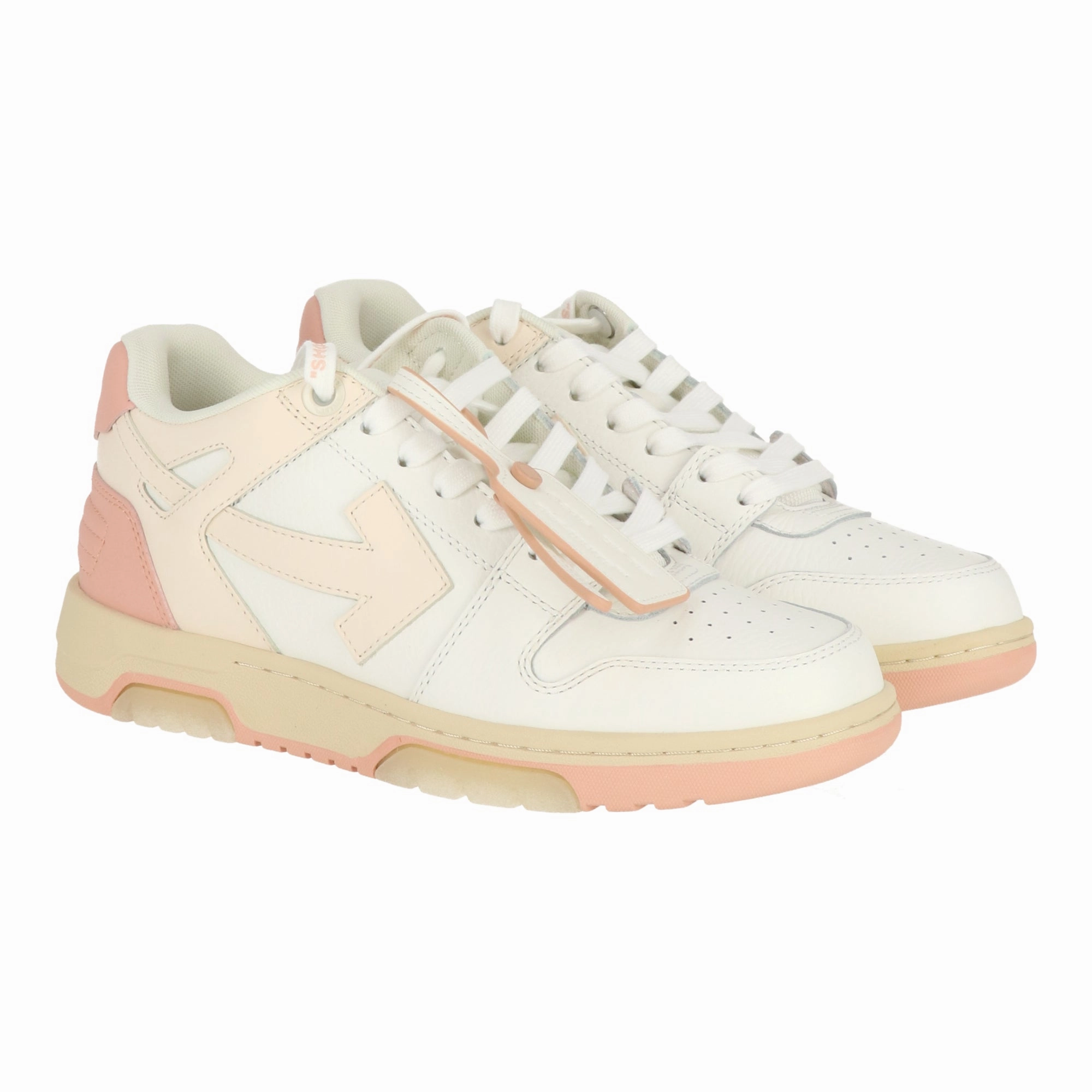 Customizable Fit Off White Womens White/Pink Sneaker