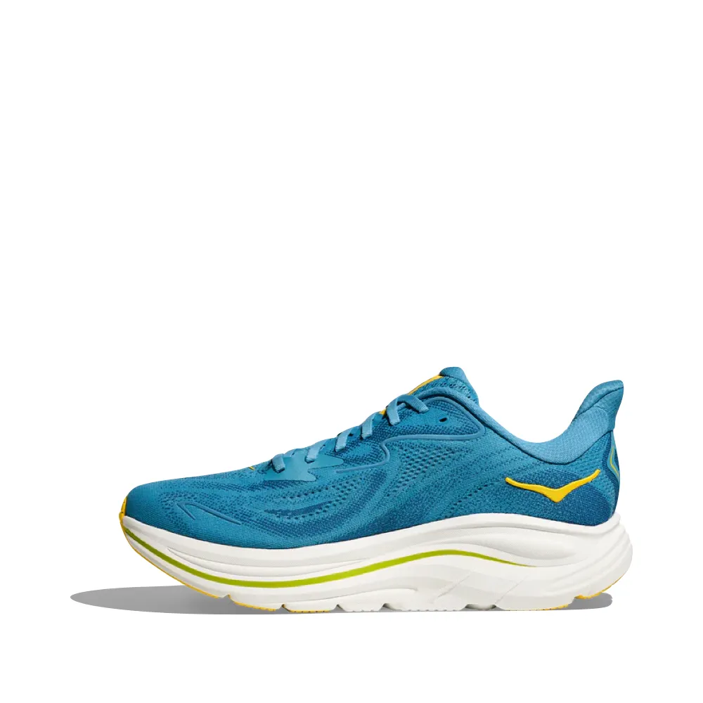 Hoka Men's Clifton 10 Sneaker in Alpine Blue/Foggy Night Sport Street
