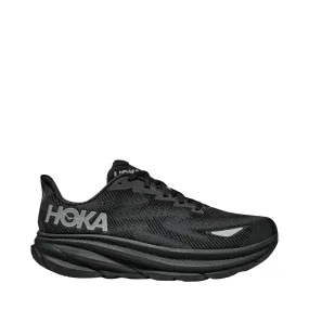Hoka Men's Clifton 9 GTX Sneaker in Black/Black Energy Returning Sole