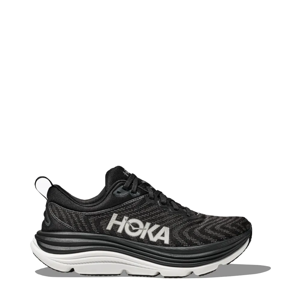 Insole Comfort Foot Focus Hoka Men's Gaviota 5 Running Sneaker in Black/White