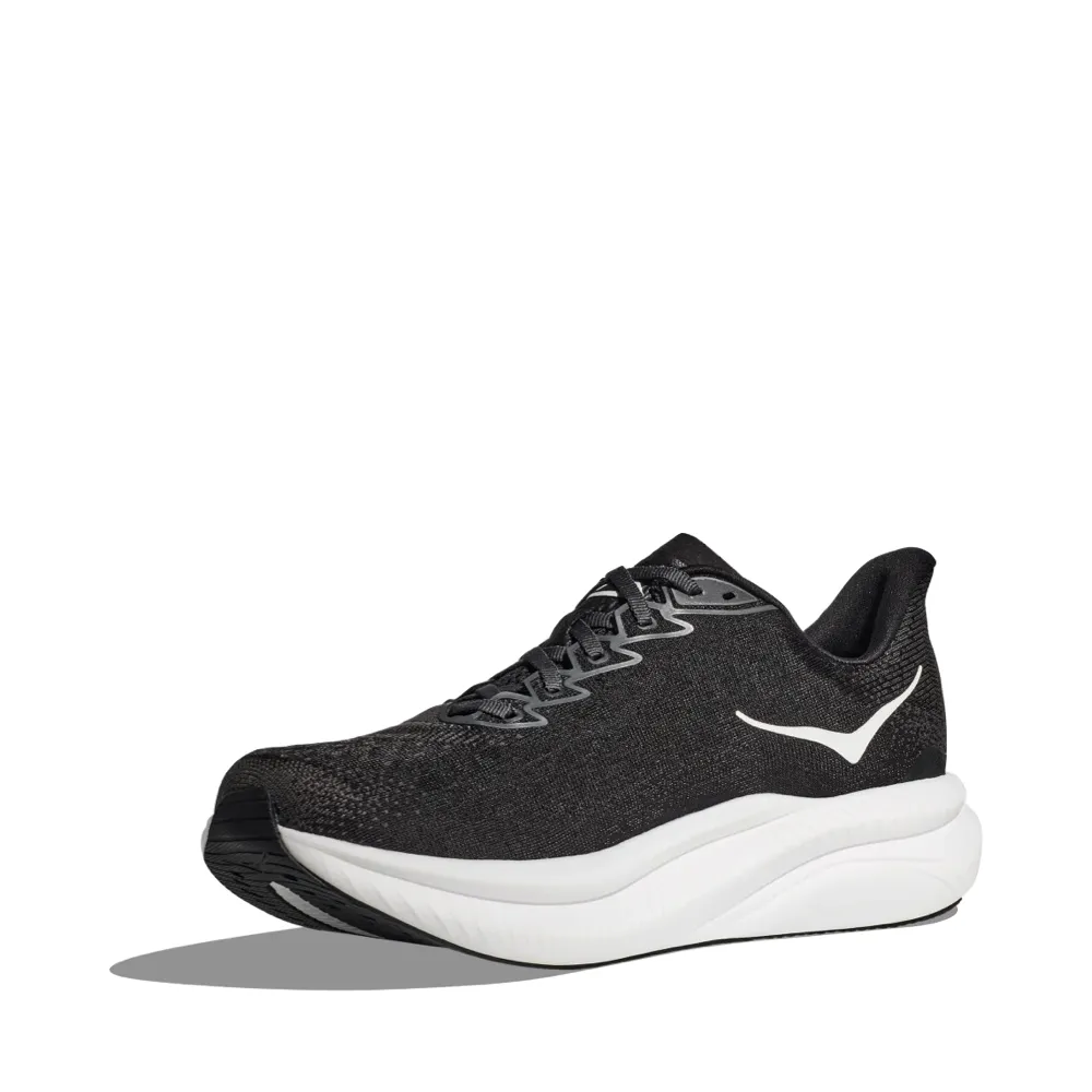 Hoka Men's Mach 6 Sneaker in Black/White Peak Hike