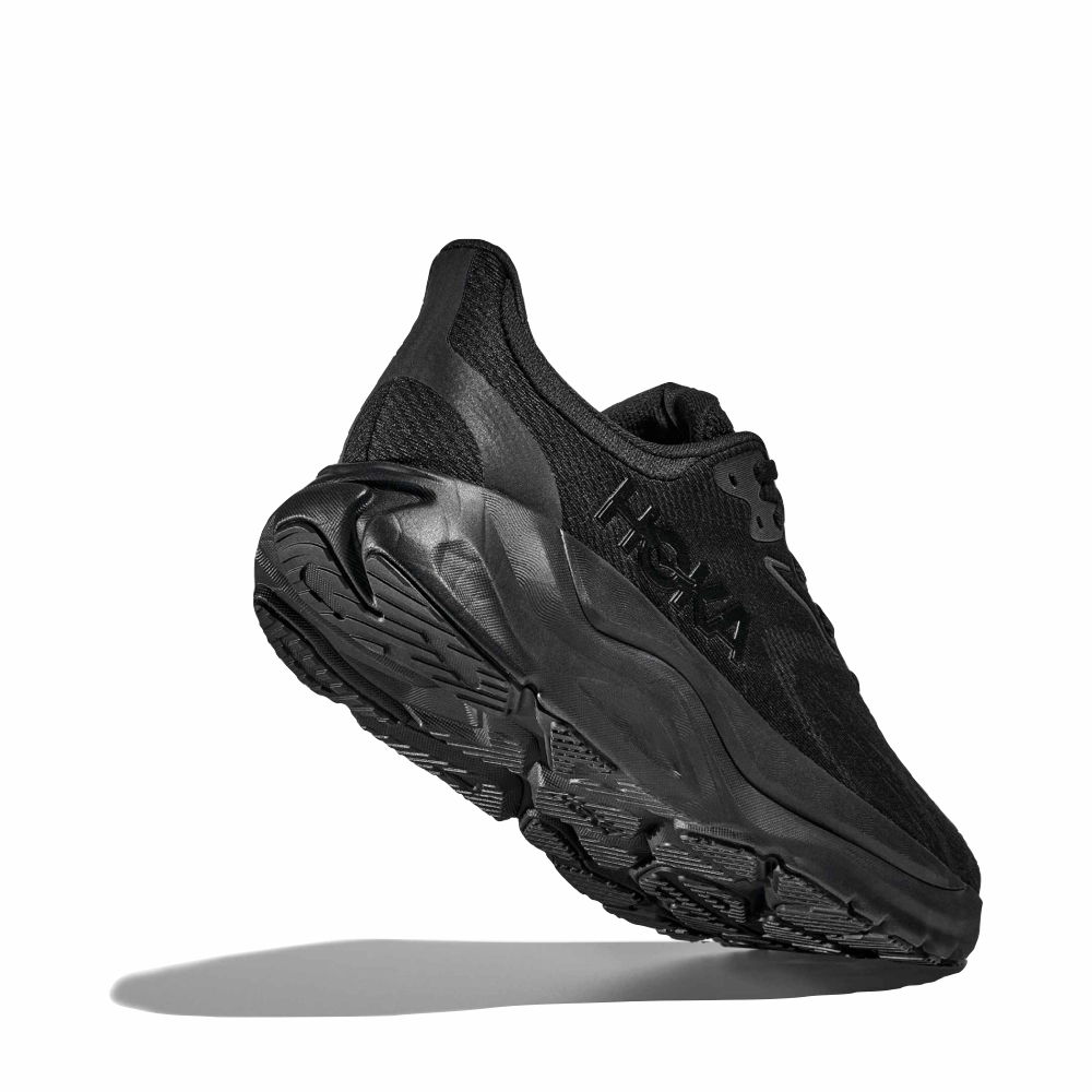 Hoka Women's Arahi 8 Sneaker in Black/Black Mule Style Travel Vibe