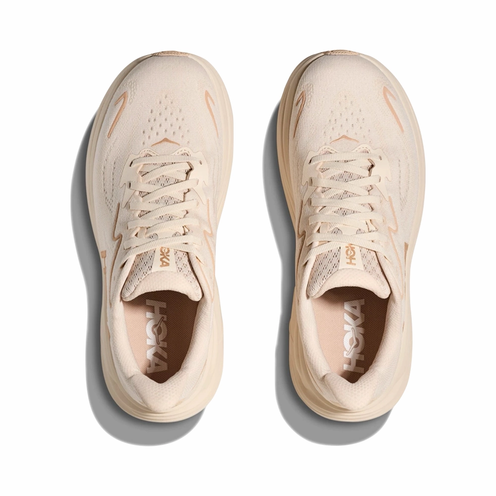 Comfort Driven forest hike Hoka Women's Clifton 10 Sneaker in Vanilla/Birch