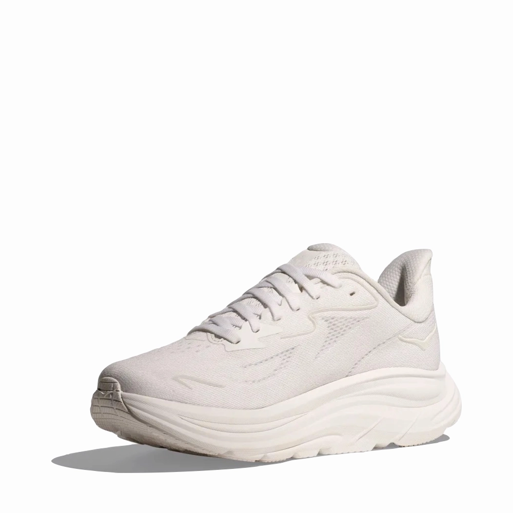 Textured Grip Surface Soft Material Hoka Women's Clifton 10 Sneaker in White/White
