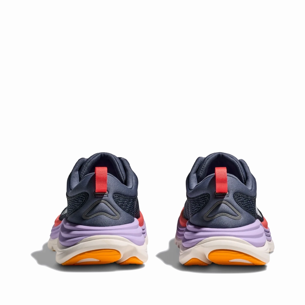 Hoka Women's Gaviota 5 Running Sneaker in Anchor/Grapefruit Cool Look Minimalist Design Philosophy