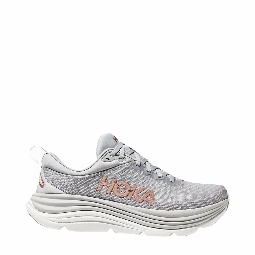 Ultra Run Timeless Appeal Hoka Women's Gaviota 5 Running Sneaker in Harbor Mist/Rose Gold