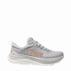 Ultra Run Timeless Appeal Hoka Women's Gaviota 5 Running Sneaker in Harbor Mist/Rose Gold