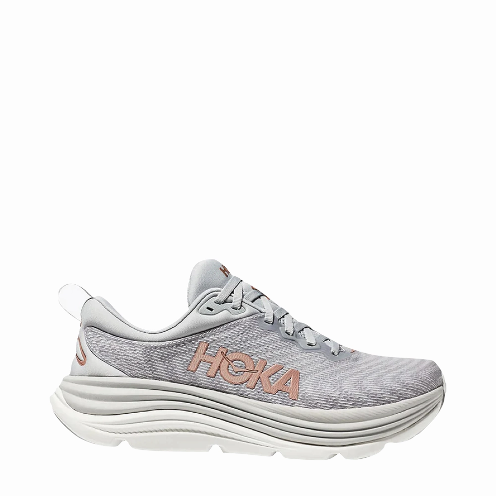 Hoka Women's Gaviota 5 Running Sneaker in Harbor Mist/Rose Gold Subtle Look