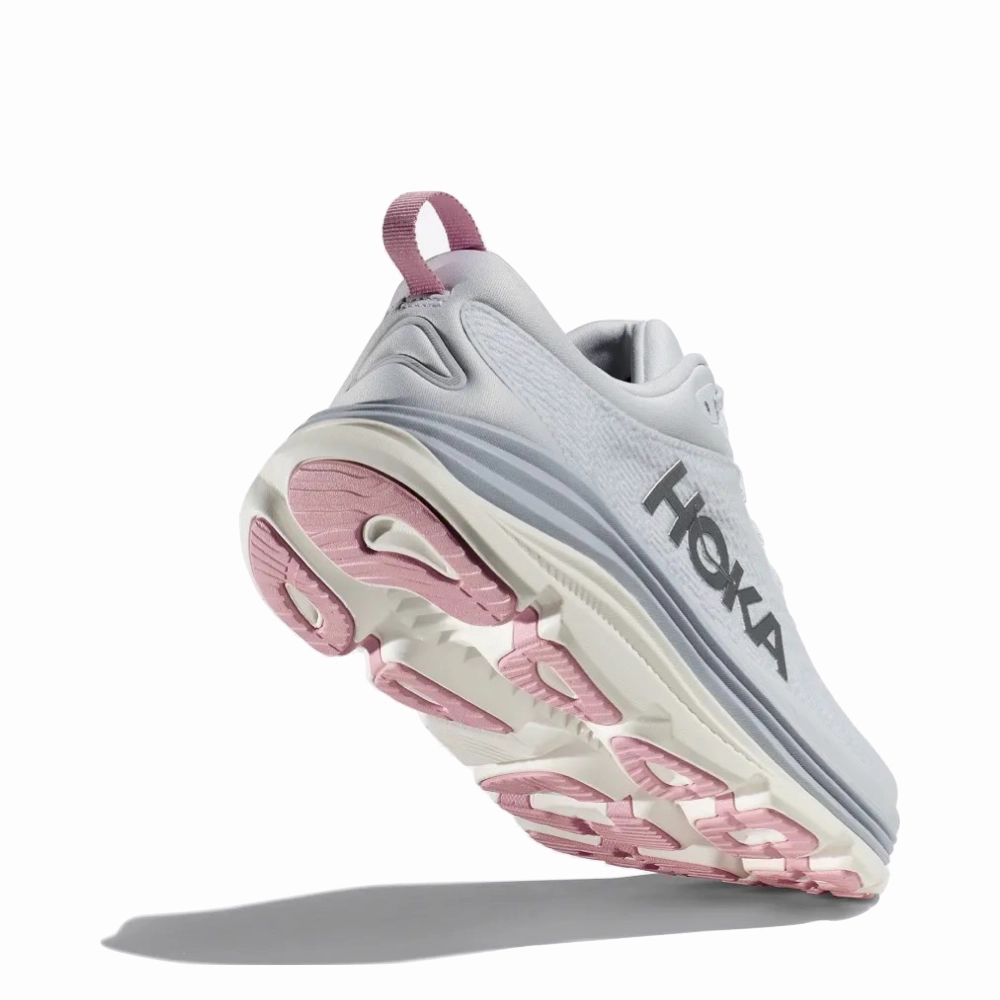 Cushion Feel Hoka Women's Gaviota 5 Running Sneaker in Sea Ice/Pink Twilight