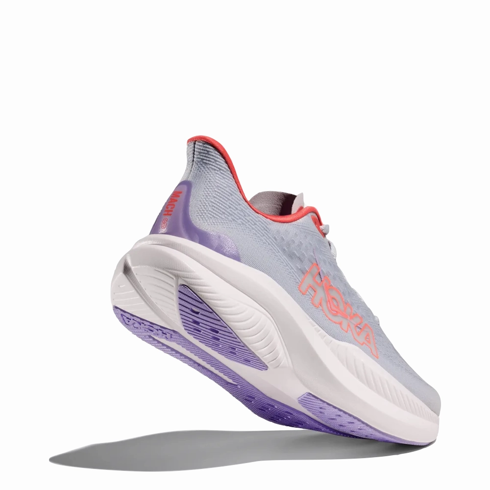 Flat Form Hoka Women's Mach 6 Sneaker in Pale Dusk/Gull