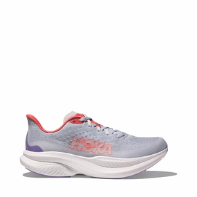Hoka Women's Mach 6 Sneaker in Pale Dusk/Gull Hill Walk Moist Dry