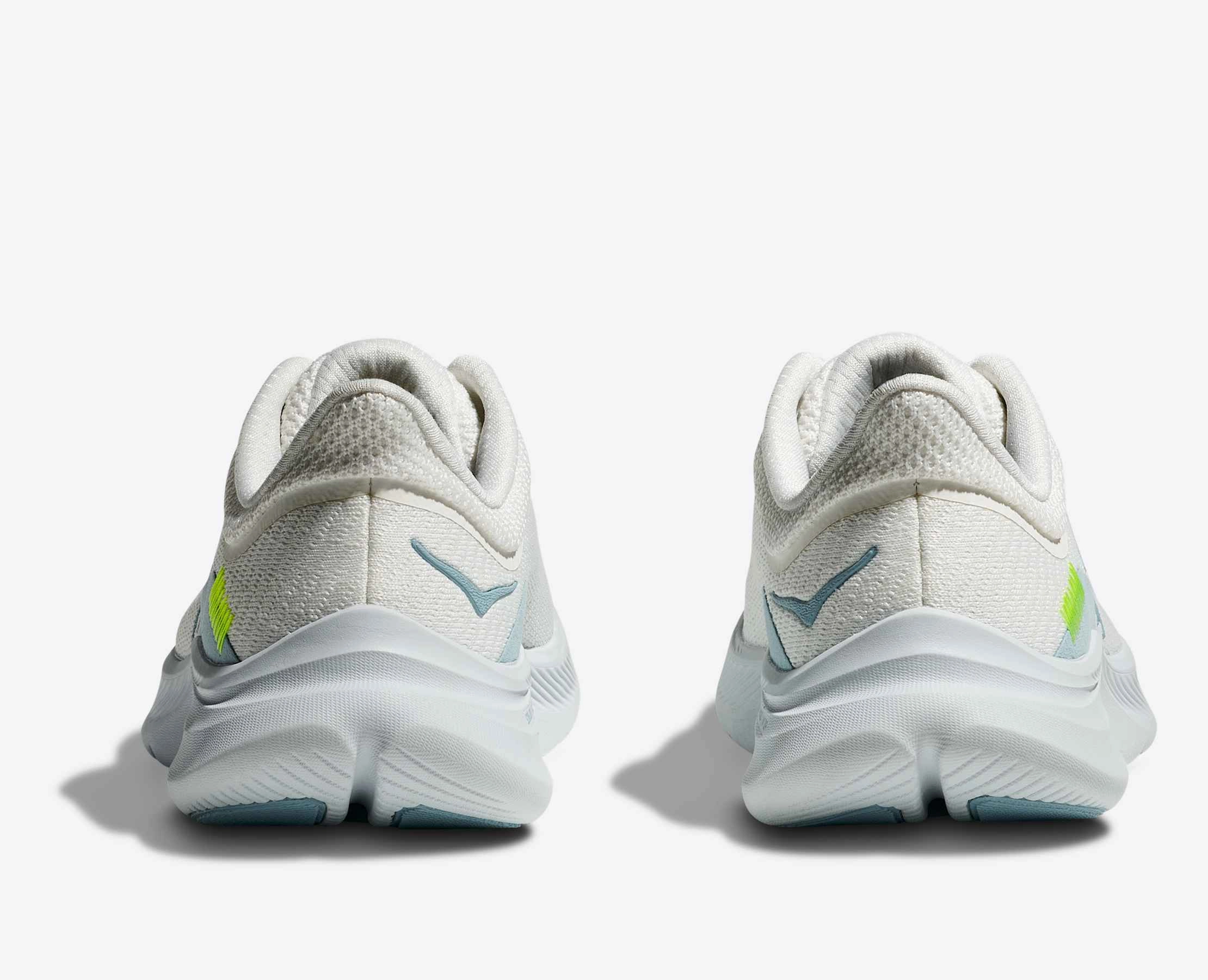 Hoka Women's Solimar Sneaker in White/Tundra Blue Air Circulation Channels