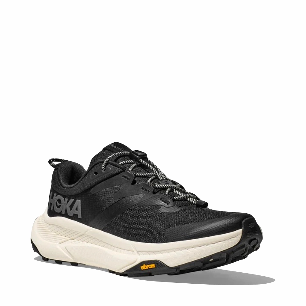 Soft Lining Hoka Women's Transport Sneaker in Black/Alabaster