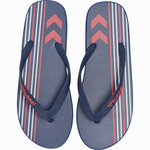 Aerobic Support Contoured Heel Padding Hummel Men's Multi Stripe Flip Flops