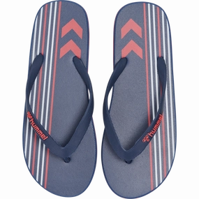 Hummel Men's Multi Stripe Flip Flops running in the sun shoes ankle sock
