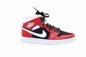 Nike Jordan 1 Mid in Gym Red Black Leather Practical