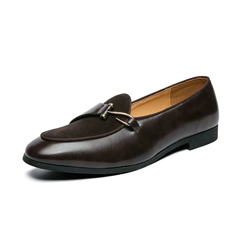 il lusso C - Italian style patent leather loafers for men Practical Design