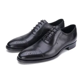 Refined Style Modern Professional Leather Step Style il Ottimo - Classic Leather Captoe Oxford Dress Shoes