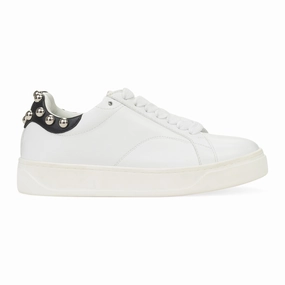 WHITE/SILVER DDB0 AVEC STUDS SNEAKERS Shift Friendly