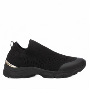 Abrasion Resistant Welding Women's 142454 Round Toe Sneakers In Black