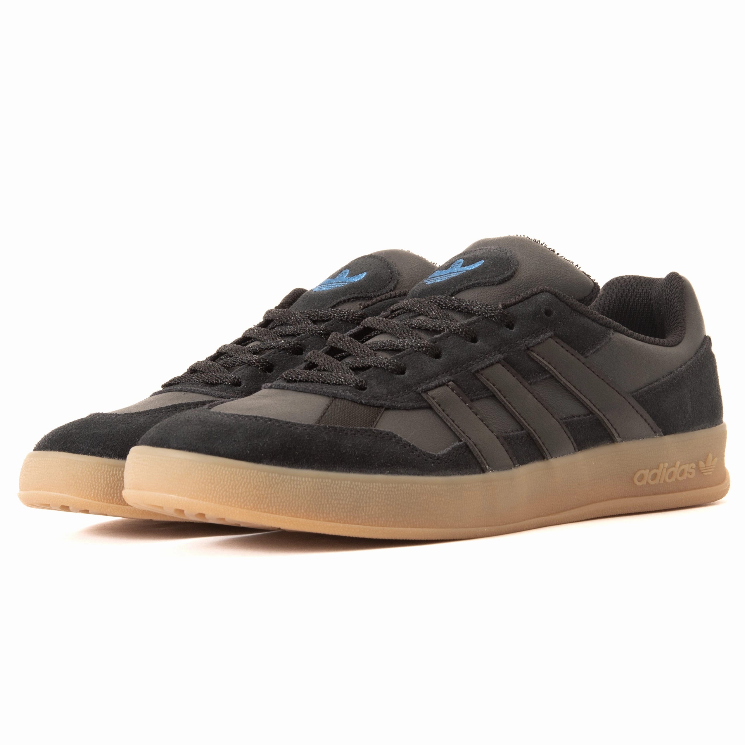 air - flow track meet running shoes Adidas - Aloha Super (Core Black/Carbon/Blue Bird)