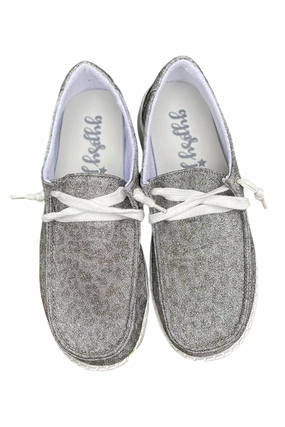 Women's To The Moon Slip On Sneakers In Grey Compression Molded Cushion Endurance Style.