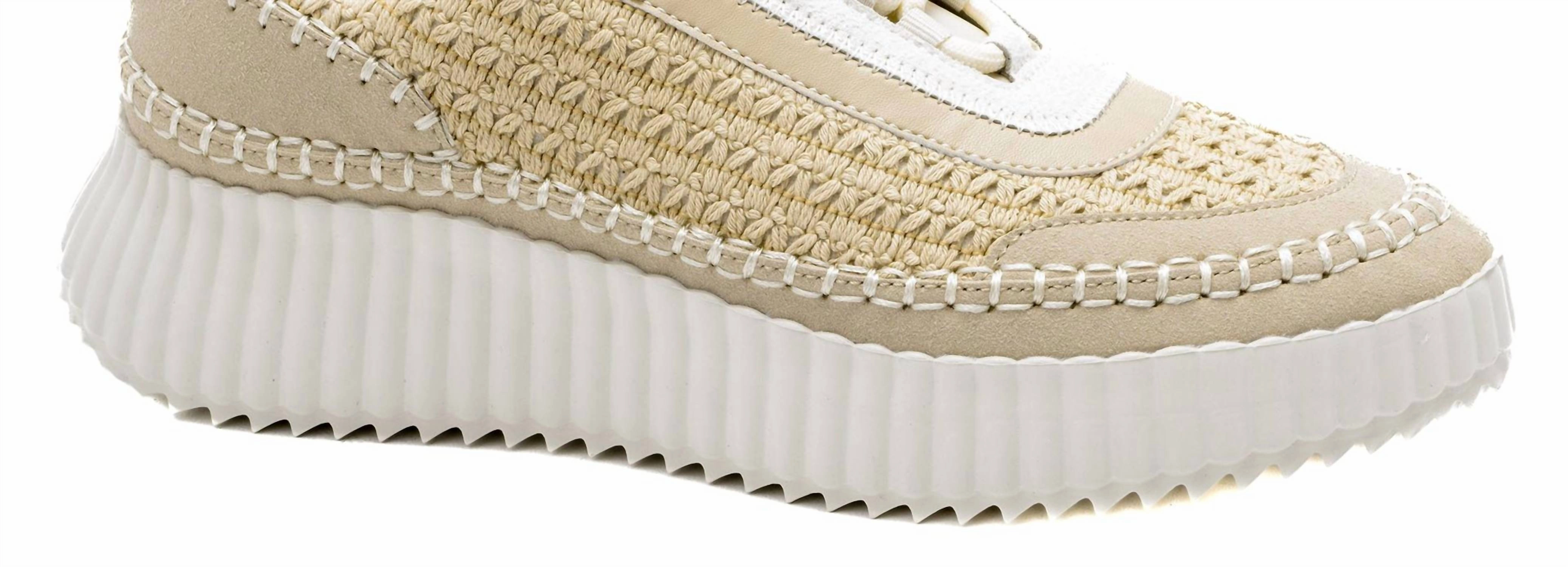 Trail Daily Tread Pattern Optimization Women's Adventure Waffle Weave Fabric Sneaker In Beige