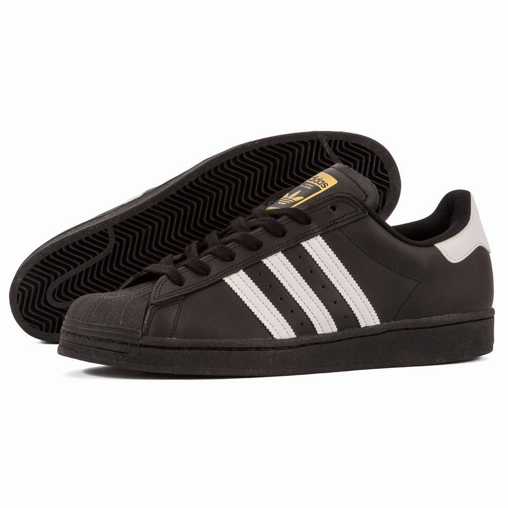 Adidas - Superstar ADV (Core Black/Cloud White/Cloud White) synthetic leather shoe feature