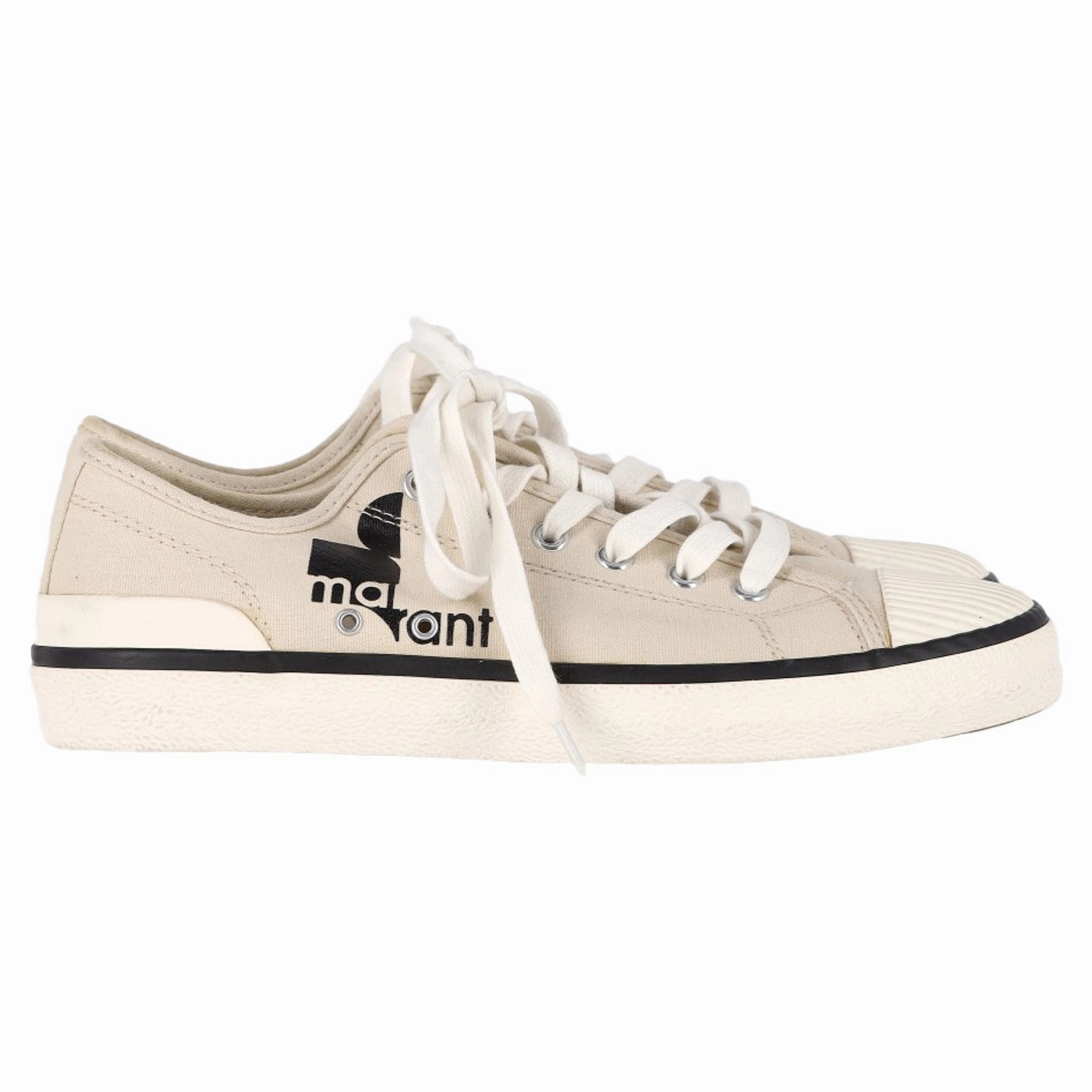 Dual Zone Traction Isabel Marant Binko Trainers In Beige Canvas