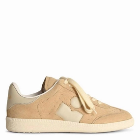 Impact Diffusion Design Isabel Marant Ladies Toffee Suede Logo Sneakers