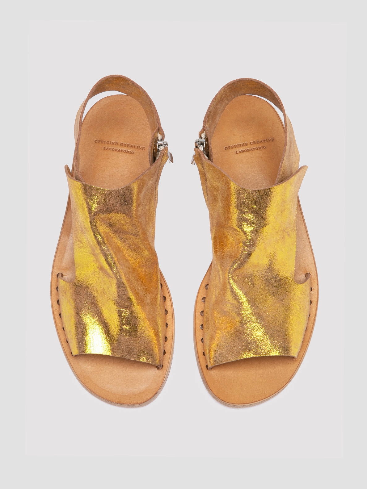 ITACA 033 - Gold Leather Sandals Quick Drying ergonomic