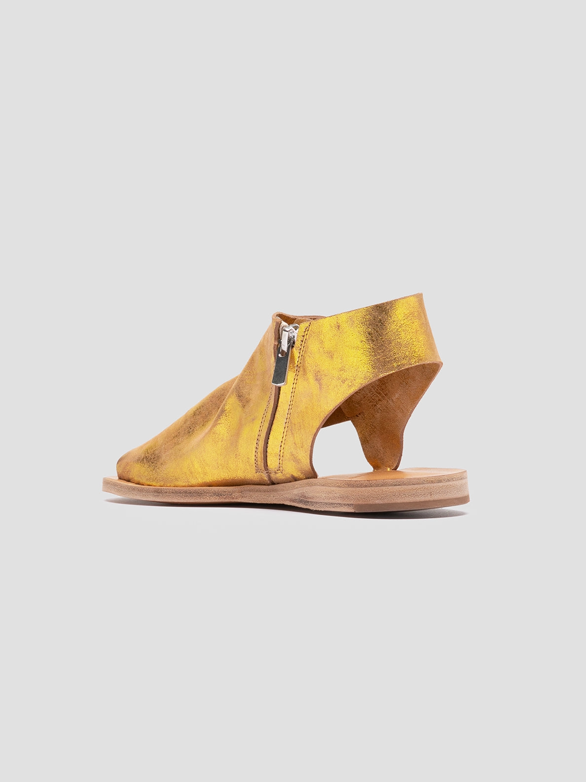 Quick Release Buckle ITACA 033 - Gold Leather Sandals