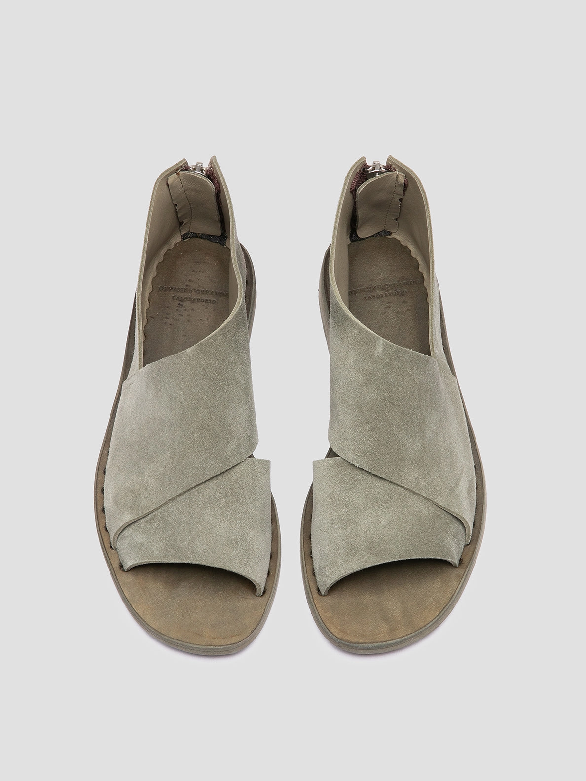 Summer essentials ITACA 046 - Green Suede Peep Toe Shoes