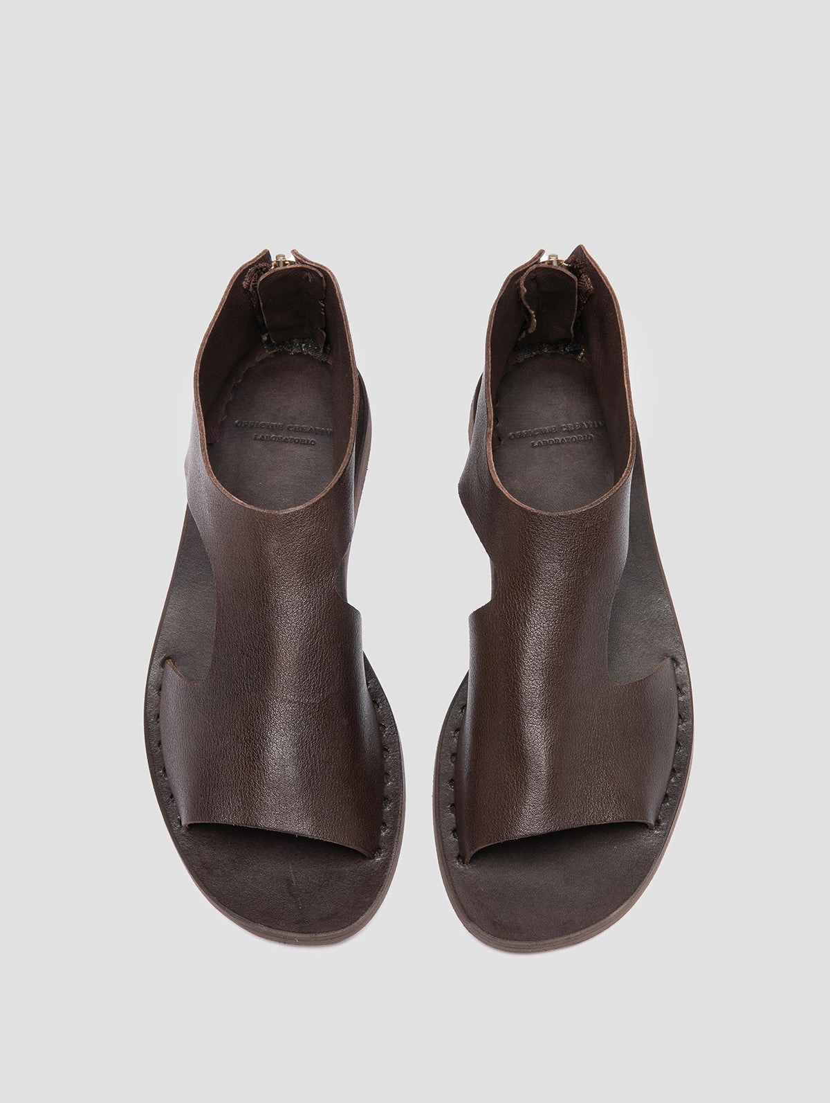 Sleek Footwear ITACA 047 - Dark Brown Leather Sandals