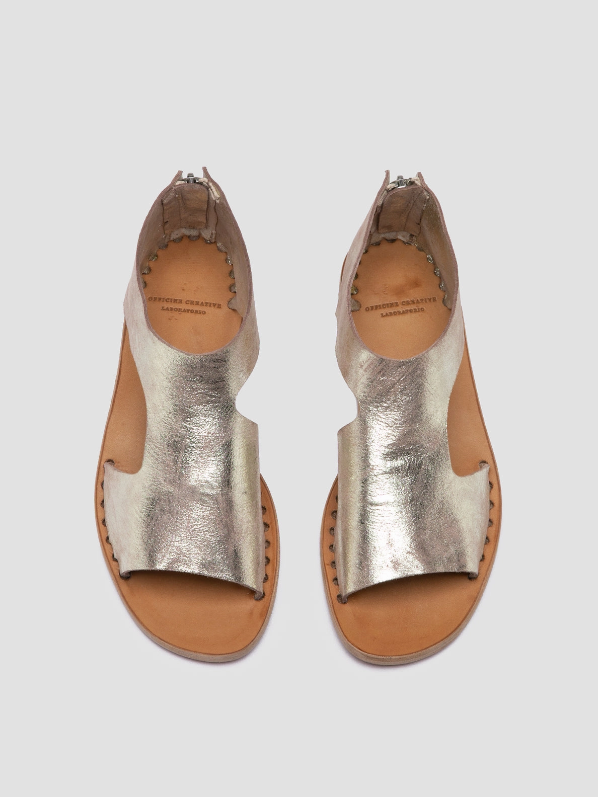 ITACA 047 - Gold Leather Sandals Daily Wear