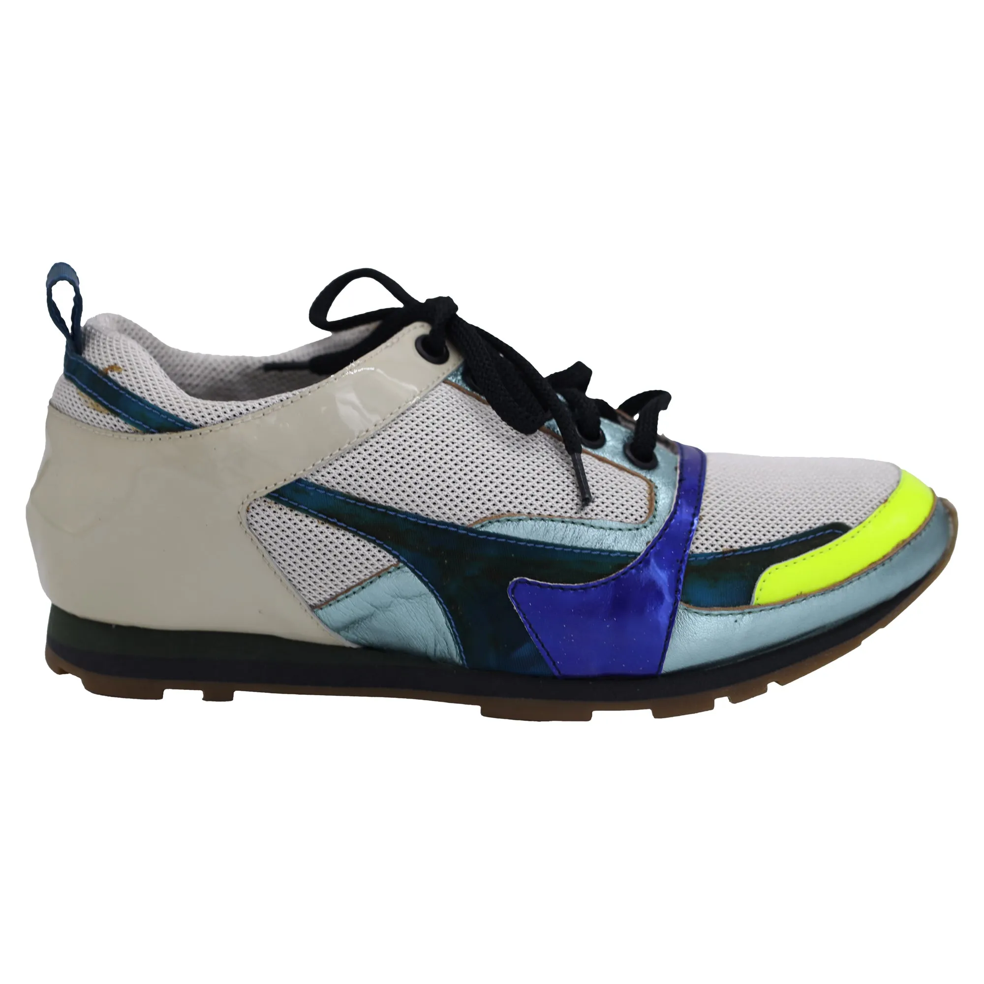 Jil Sander Mesh Low Sneakers in Multicolor Suede Recycled materials