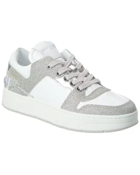 Jimmy Choo Florent/F Leather & Glitter Sneaker Long Lasting Support