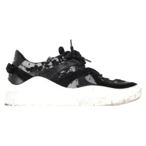 Compression resistant Comfort Wear Jimmy Choo Seattle Floral Lace Mesh Trainers in Black Leather